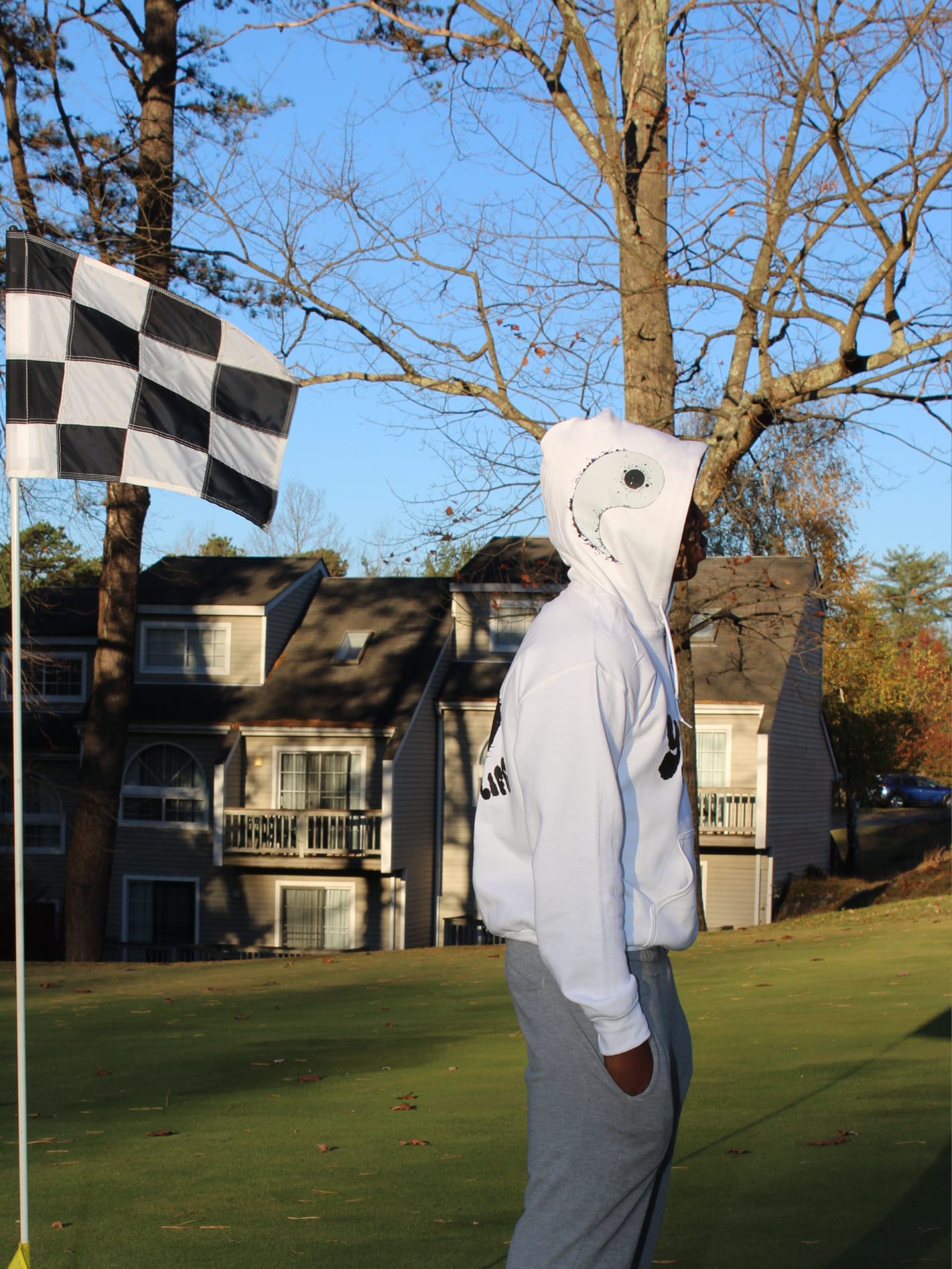 YNY Printed White Hoodie