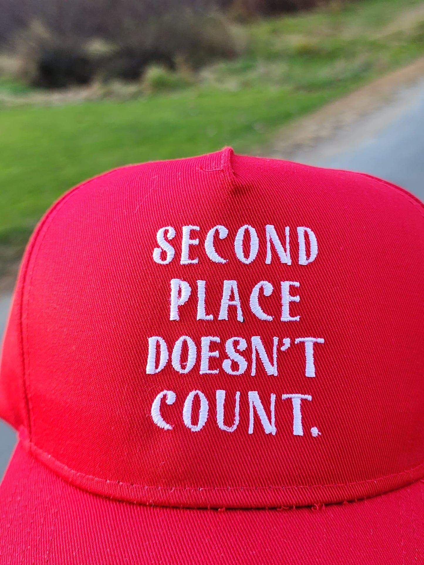 Second Place Doesn't Count Embroidered Hats